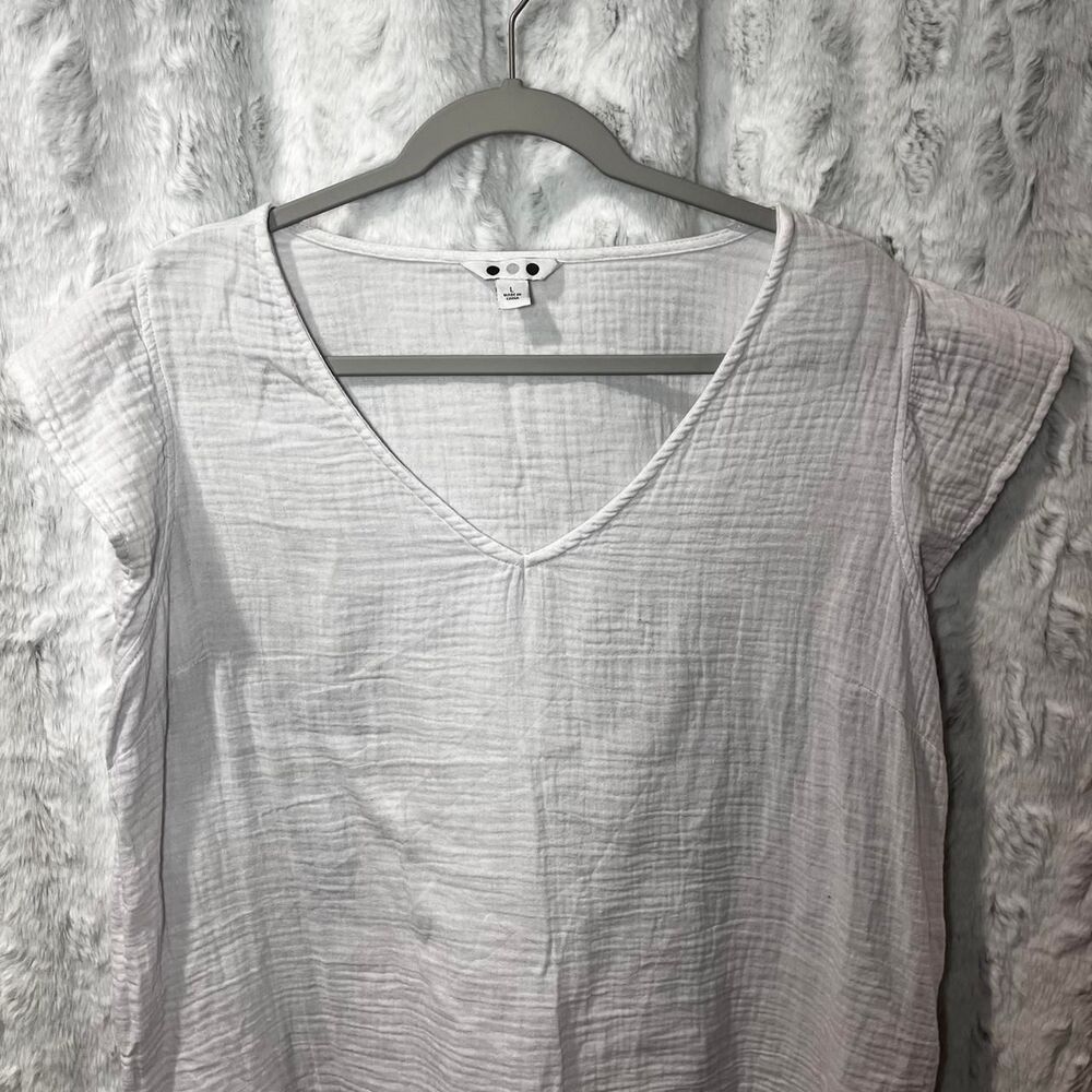 THREE DOTS - LARGE - White cotton blouse